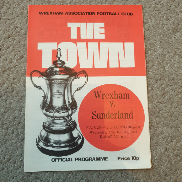 Wrexham v Sunderland 1976/7 FA Cup 3rd round replay