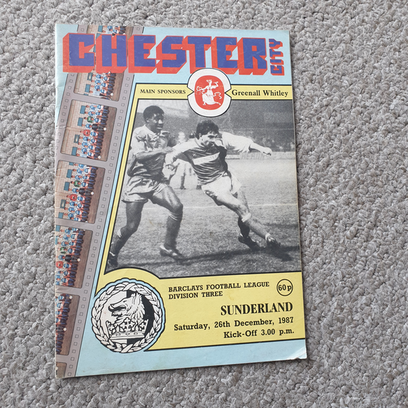 Chester City v Sunderland 1987/8