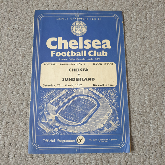 Chelsea v Sunderland 1956/7