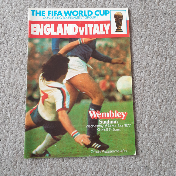 England v Italy WCQ 1977