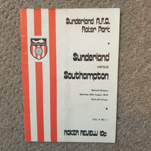 Sunderland v Southampton 1974/5