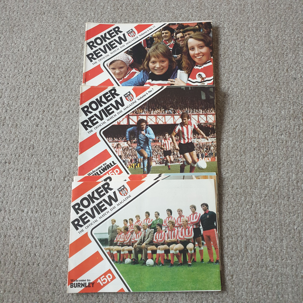 Sunderland Home Programmes 1977/8 Complete