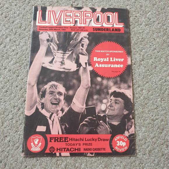 Liverpool v Sunderland 1981/2