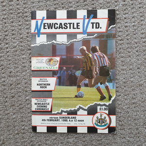 Newcastle Utd v Sunderland 1989/90