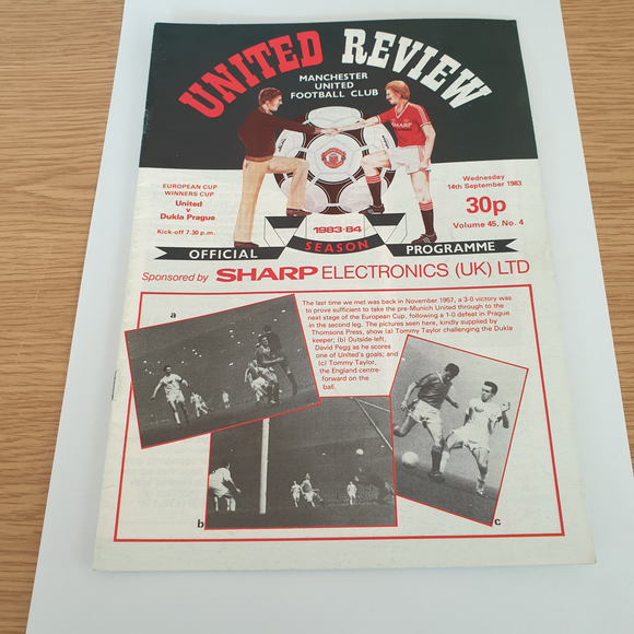 Manchester United v Dukla Prague ECWC 1983/4