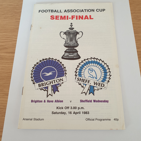 Brighton v Sheffield Wednesday 1983 FA Cup Semi Final