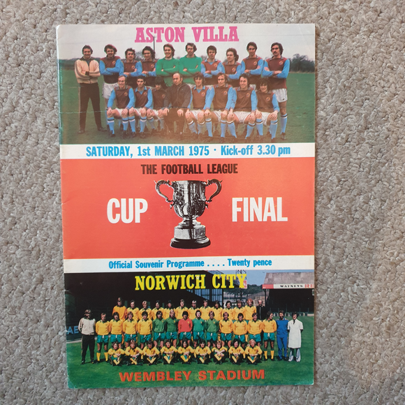 Aston Villa v Norwich 1975 League Cup Final