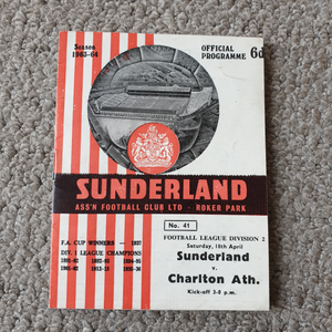 Sunderland v Charlton Athletic 1963/4