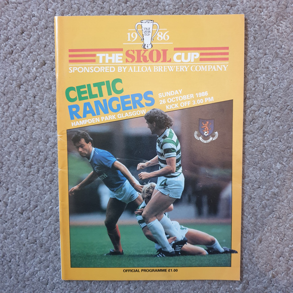 1986 Celtic v Rangers Skol Cup Final