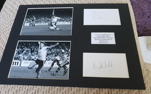 Signed Mounted Display Manchester United Robson & Whiteside 1983 FA Cup Semi Final