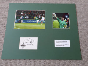 Signed Mounted Display - David Healy (Northern Ireland 2006 v England)