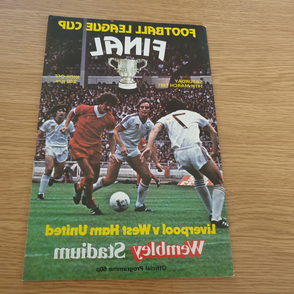 Liverpool v West Ham Utd 1981 League Cup Final