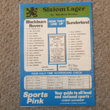 Blackburn Rovers v Sunderland 1977/78 Signed Joe Bolton