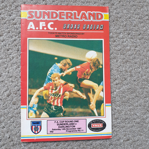 Sunderland v Darlington 1987/8 FA Cup
