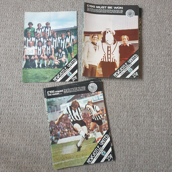 Newcastle United Home Programmes 1979/80 Complete