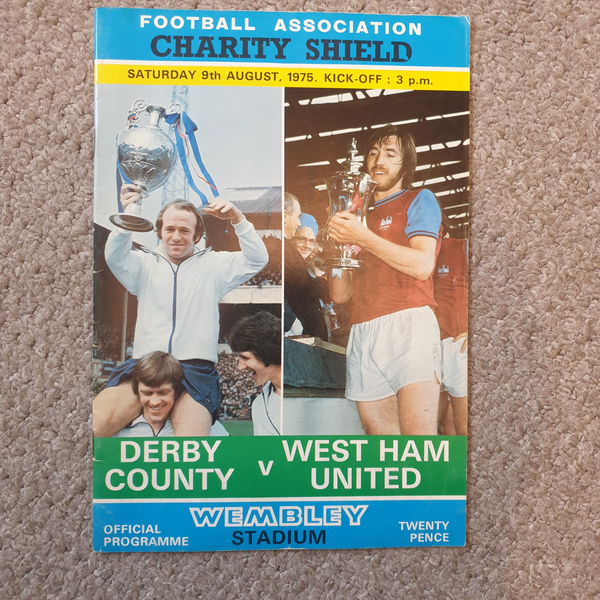 1975 Charity Shield Derby County v West Ham Utd