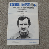 Darlington v Sunderland 1981/2 Mid season friendly