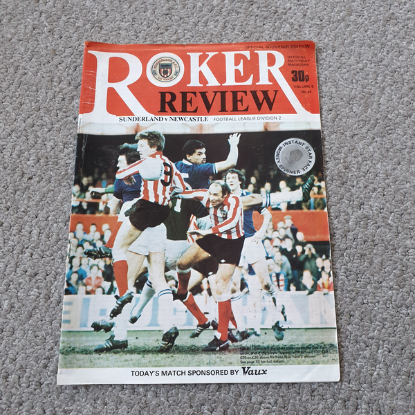 Sunderland v Newcastle Utd 1979/80 includes Rare Poster