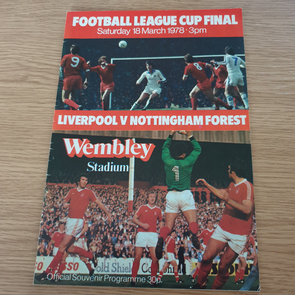 Liverpool v Nottingham Forest 1978 League Cup Final