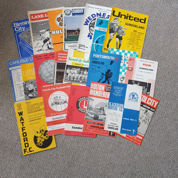 Sunderland Away Programmes 1970/1 Complete