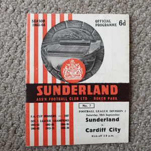 Sunderland v Cardiff City 1963/4