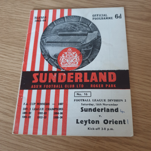 Sunderland v Leyton Orient 1963/4