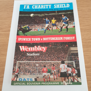 1978 Charity Shield Ipswich Town v Nottingham Forest
