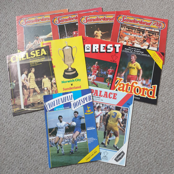 Sunderland Programmes Complete 1985 League Cup Run