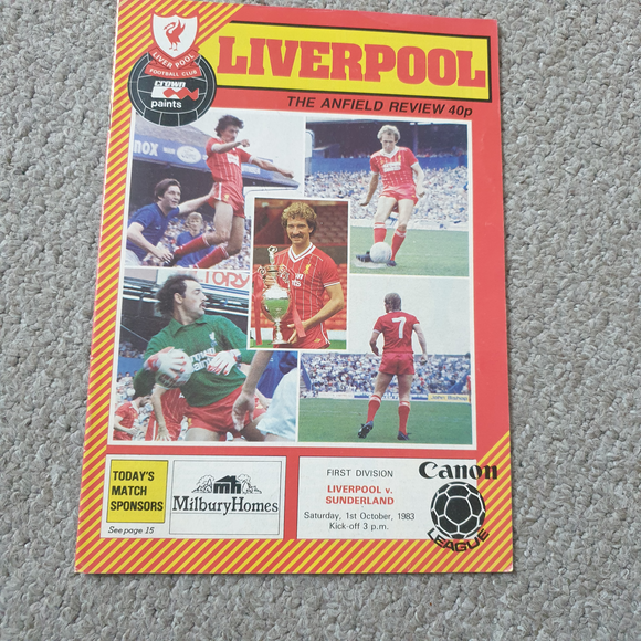 Liverpool v Sunderland 1983 & 1984